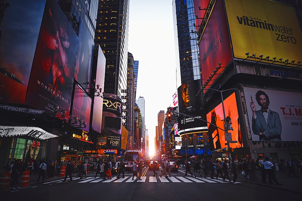 Live view of Times Square, New York